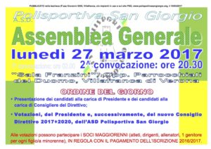 Convocazione ASSEMBLEA PSG 2017